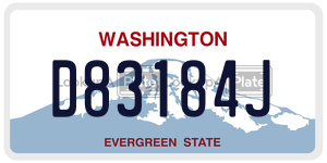 D83184J  license plate in WA