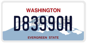 D83990H  license plate in WA