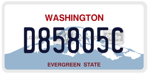 D85805C license plate in Washington