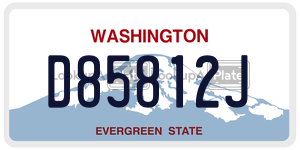 D85812J license plate in Washington