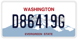 D86419G  license plate in WA