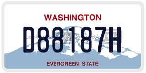 D88187H  license plate in WA