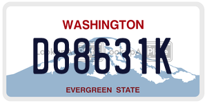 D88631K  license plate in WA