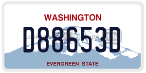 D88653D license plate in Washington