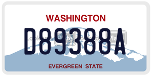D89388A  license plate in WA