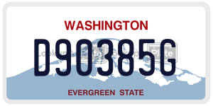 D90385G license plate in Washington