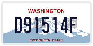 D91514F  license plate in WA