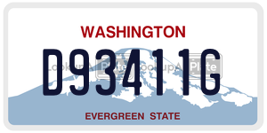 D93411G  license plate in WA