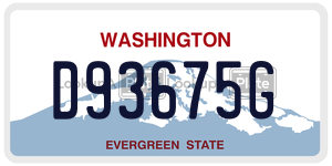 D93675G  license plate in WA