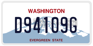 D94109G  license plate in WA