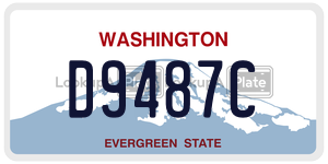 D9487C  license plate in WA