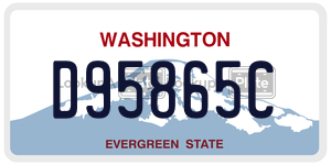D95865C  license plate in WA