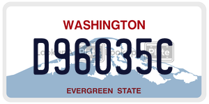 D96035C license plate in Washington