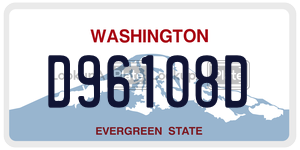 D96108D  license plate in WA