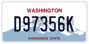 D97356K  license plate in WA