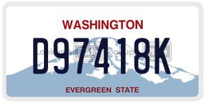 D97418K  license plate in WA