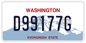 D99177G  license plate in WA