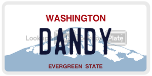 DANDY license plate in Washington