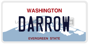 DARROW  license plate in WA