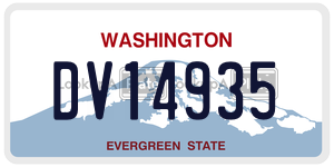 DV14935  license plate in WA