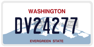 DV24277  license plate in WA