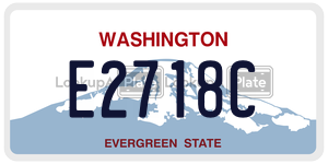 E2718C  license plate in WA