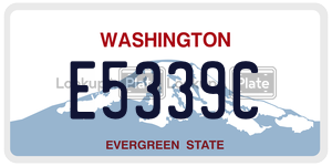 E5339C  license plate in WA
