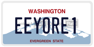 EEYORE1 license plate in Washington