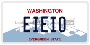 EIEIO  license plate in WA