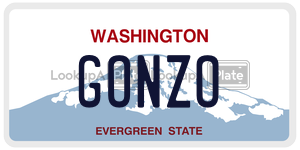 GONZO license plate in Washington