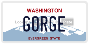 GORGE  license plate in WA