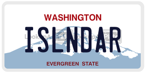 ISLNDAR license plate in Washington