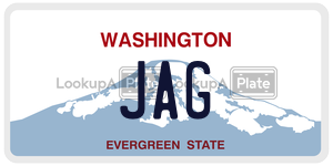 JAG  license plate in WA