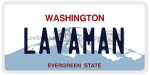LAVAMAN  license plate in WA