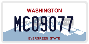 MC09077 license plate in Washington