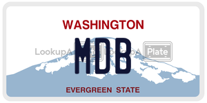 MDB license plate in Washington
