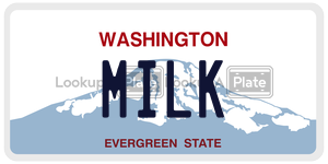 MILK  license plate in WA