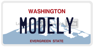 MODELY license plate in Washington