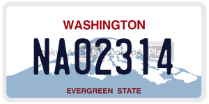 NA02314  license plate in WA