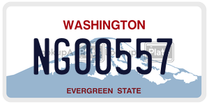 NG00557  license plate in WA