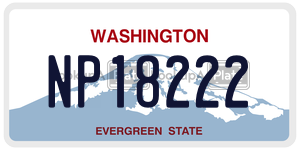 NP18222  license plate in WA