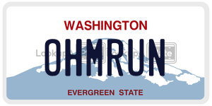 OHMRUN  license plate in WA