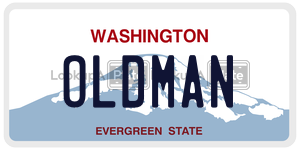 OLDMAN license plate in Washington