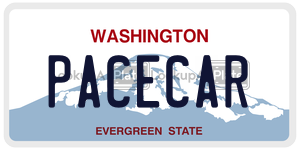 PACECAR  license plate in WA