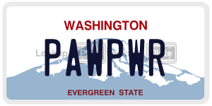 PAWPWR  license plate in WA