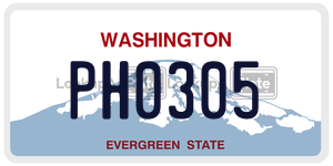 PH0305  license plate in WA