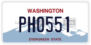 PH0551  license plate in WA