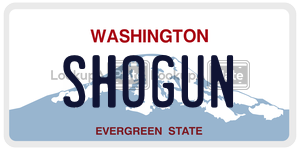 SHOGUN  license plate in WA