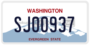 SJ00937  license plate in WA