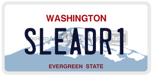 SLEADR1  license plate in WA